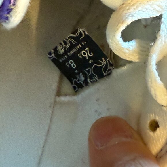 A Bathing Ape Bape Sta, Color Purple Foil, Sneaker Without Box, Men US 8.5 - Picture 3 of 6